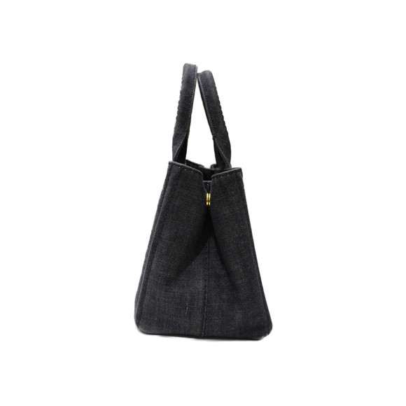 Prada Kanapa Gray Denim Handbag Canvas - Picture 1 of 15